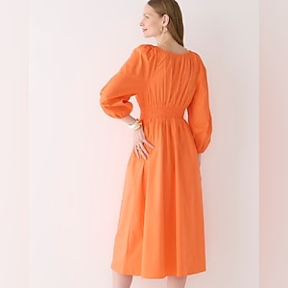 J Crew V-neck midi in Cotton Poplin
